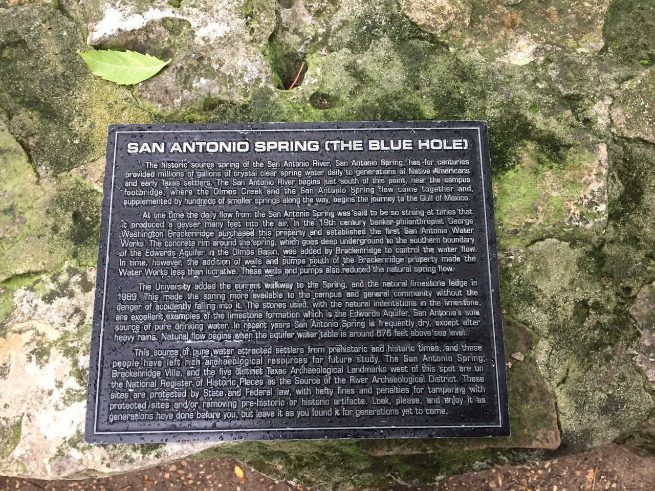 Sign tells story about the Blue Hole